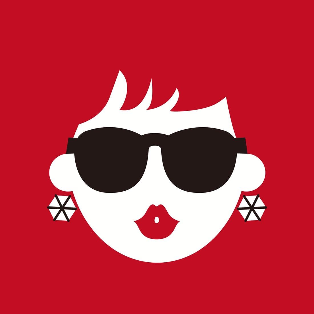 HappyFace 的墨鏡女孩 IP 頭像